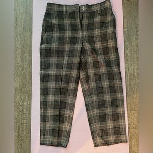 Acne Studios Brown Prince-of-wales Plaid Check Wool-blend Pants EU38 M
